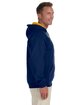 Gildan Adult Heavy Blend™ Adult 8 oz., 50/50 Contrast Hooded Sweatshirt NAVY/ GOLD ModelSide