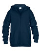Gildan Youth Heavy Blend™ Full-Zip Hooded Sweatshirt navy FlatFront