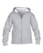 Gildan Youth Heavy Blend™ Full-Zip Hooded Sweatshirt sport grey OFFront