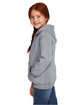 Gildan Youth Heavy Blend™ Full-Zip Hooded Sweatshirt sport grey ModelSide
