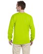 Gildan Adult Ultra Cotton®  Long-Sleeve T-Shirt SAFETY GREEN ModelBack