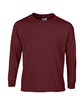 Gildan Adult Ultra Cotton® 6 oz. Long-Sleeve T-Shirt maroon OFFront