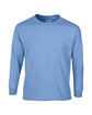 Gildan Adult Ultra Cotton® 6 oz. Long-Sleeve T-Shirt carolina blue OFFront