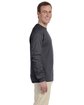 Gildan Adult Ultra Cotton® 6 oz. Long-Sleeve T-Shirt dark heather ModelSide
