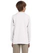Gildan Youth Ultra Cotton®  Long-Sleeve T-Shirt WHITE ModelBack