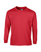Gildan Youth Ultra Cotton®  Long-Sleeve T-Shirt RED OFFront
