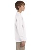 Gildan Youth Ultra Cotton®  Long-Sleeve T-Shirt WHITE ModelSide