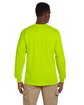 Gildan Adult Ultra Cotton® Long-Sleeve Pocket T-Shirt SAFETY GREEN ModelBack