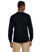 Gildan Adult Ultra Cotton® Long-Sleeve Pocket T-Shirt BLACK ModelBack