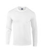 Gildan Adult Ultra Cotton® Long-Sleeve Pocket T-Shirt WHITE OFFront