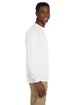 Gildan Adult Ultra Cotton® Long-Sleeve Pocket T-Shirt WHITE ModelSide