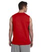 Gildan Adult Ultra Cotton® Sleeveless T-Shirt RED ModelBack