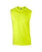 Gildan Adult Ultra Cotton® Sleeveless T-Shirt SAFETY GREEN FlatFront