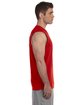 Gildan Adult Ultra Cotton® Sleeveless T-Shirt RED ModelSide