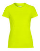 Gildan Ladies' Performance  T-Shirt SAFETY GREEN OFFront