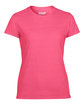 Gildan Ladies' Performance® Ladies' 5 oz. T-Shirt safety pink OFFront