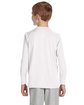 Gildan Youth Performance® Youth 5 oz. Long-Sleeve T-Shirt WHITE ModelBack
