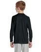 Gildan Youth Performance® Youth 5 oz. Long-Sleeve T-Shirt BLACK ModelBack
