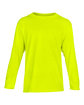 Gildan Youth Performance® Youth 5 oz. Long-Sleeve T-Shirt SAFETY GREEN OFFront
