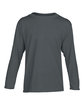 Gildan Youth Performance® Youth 5 oz. Long-Sleeve T-Shirt CHARCOAL OFFront