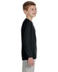Gildan Youth Performance® Youth 5 oz. Long-Sleeve T-Shirt BLACK ModelSide