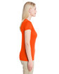 Gildan Ladies' Performance® V-Neck Tech T-Shirt MARBLED ORANGE ModelSide