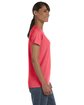 Gildan Ladies' Heavy Cotton™ T-Shirt CORAL SILK ModelSide
