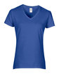 Gildan Ladies' Heavy Cotton™ V-Neck T-Shirt ROYAL FlatFront