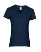 Gildan Ladies' Heavy Cotton™ V-Neck T-Shirt NAVY FlatFront