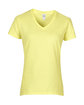 Gildan Ladies' Heavy Cotton™ V-Neck T-Shirt CORNSILK FlatFront