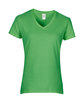 Gildan Ladies' Heavy Cotton™ V-Neck T-Shirt IRISH GREEN OFFront