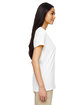 Gildan Ladies' Heavy Cotton™ V-Neck T-Shirt WHITE ModelSide