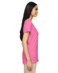 Gildan Ladies' Heavy Cotton™ V-Neck T-Shirt AZALEA ModelSide