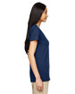 Gildan Ladies' Heavy Cotton™ V-Neck T-Shirt NAVY ModelSide
