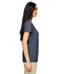 Gildan Ladies' Heavy Cotton™ V-Neck T-Shirt HEATHER NAVY ModelSide