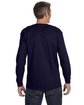 Gildan Adult Heavy Cotton™ Long-Sleeve T-Shirt NAVY ModelBack