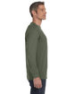 Gildan Adult Heavy Cotton™ Long-Sleeve T-Shirt military green ModelSide