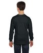 Gildan Youth Heavy Cotton™ Long-Sleeve T-Shirt black ModelBack