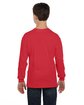 Gildan Youth Heavy Cotton™ Long-Sleeve T-Shirt RED ModelBack