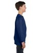 Gildan Youth Heavy Cotton™ Long-Sleeve T-Shirt NAVY ModelSide