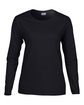 Gildan Ladies' Heavy Cotton™ Long-Sleeve T-Shirt black OFFront