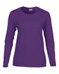 Gildan Ladies' Heavy Cotton™ Long-Sleeve T-Shirt PURPLE OFFront