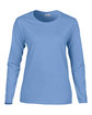 Gildan Ladies' Heavy Cotton™ Long-Sleeve T-Shirt CAROLINA BLUE OFFront