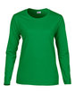 Gildan Ladies' Heavy Cotton™ Long-Sleeve T-Shirt IRISH GREEN OFFront