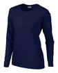 Gildan Ladies' Heavy Cotton™ Long-Sleeve T-Shirt NAVY OFQrt
