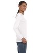 Gildan Ladies' Heavy Cotton™ Long-Sleeve T-Shirt WHITE ModelSide