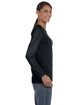 Gildan Ladies' Heavy Cotton™ Long-Sleeve T-Shirt black ModelSide