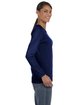 Gildan Ladies' Heavy Cotton™ Long-Sleeve T-Shirt NAVY ModelSide