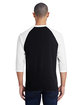 Gildan Adult Heavy Cotton™ 3/4-Raglan Sleeve T-Shirt BLACK/ WHITE ModelBack