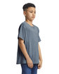 Gildan Youth Softstyle T-Shirt heather navy ModelSide